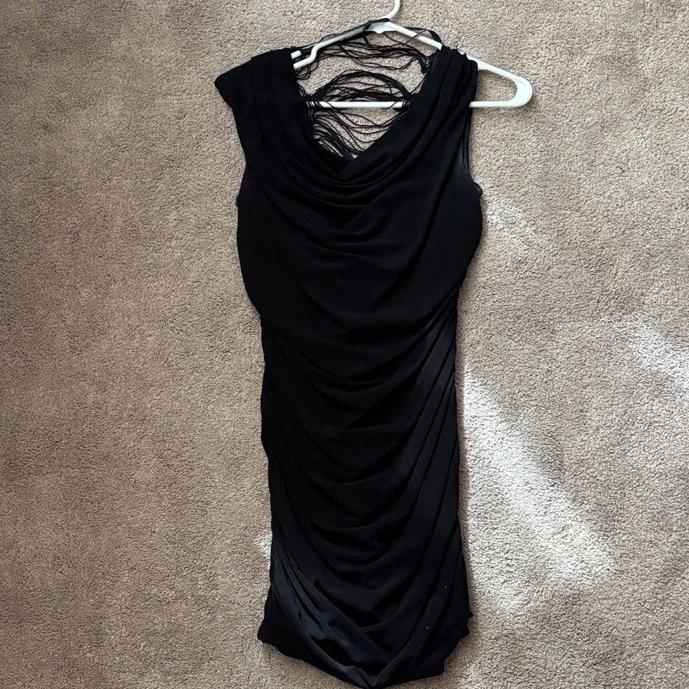 A. Byer Elegant Black Backless Dress